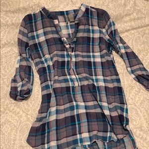 Long Plaid Tunic